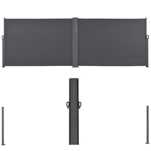 Doppelte Seitenmarkise Alcazaba 180x300cm Grau