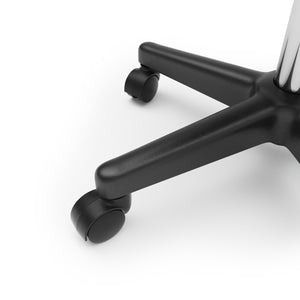 Drehstuhl Rollhocker mit Rückenlehne weiss