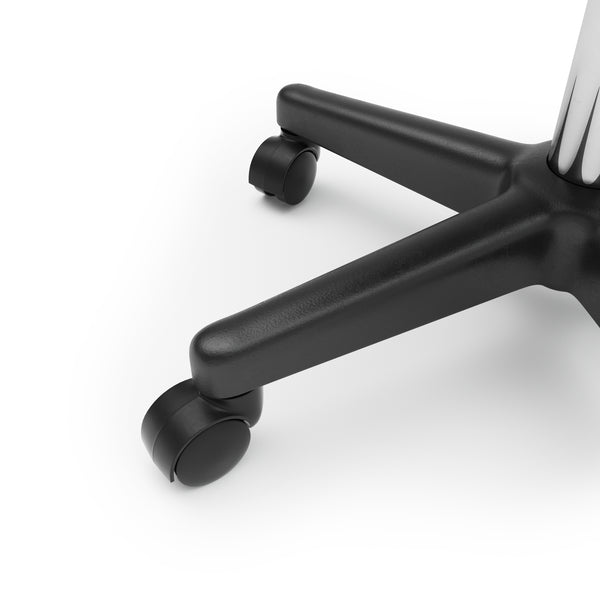 Drehstuhl Rollhocker mit Rückenlehne weiss