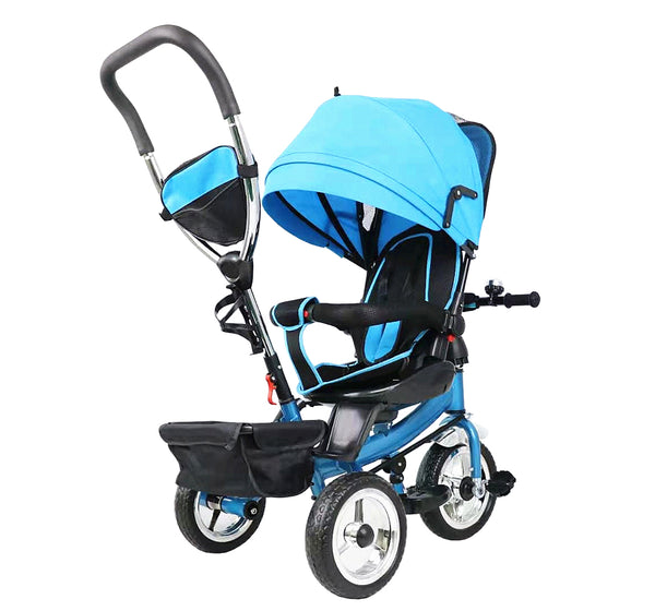 Poussette trois roues ELIA 2 en 1, bleu clair