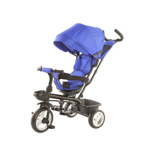 Poussette tricycle YUKI 2 en 1, bleu foncé