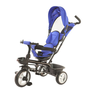 Poussette tricycle YUKI 2 en 1, bleu foncé