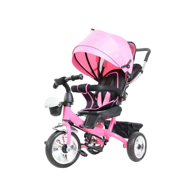 Poussette tricycle rose ELIA 2 en 1