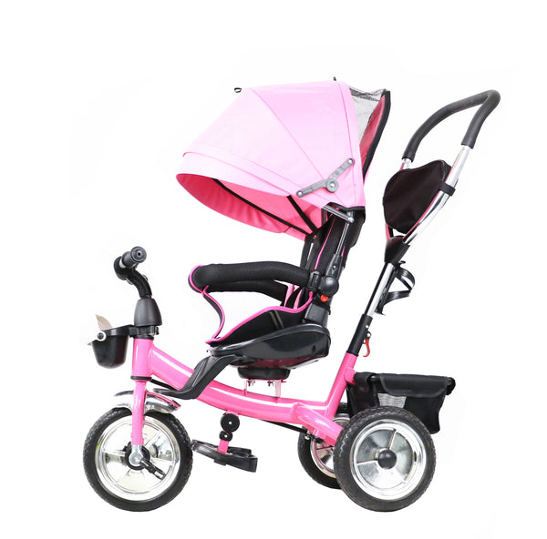 Poussette tricycle rose ELIA 2 en 1