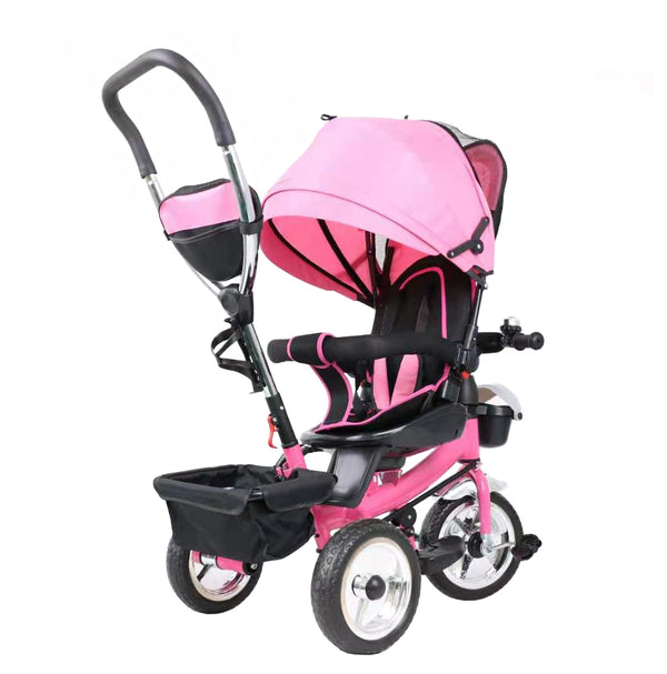 Poussette tricycle rose ELIA 2 en 1