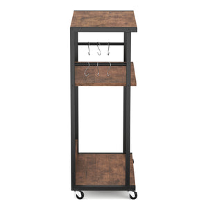 Druckerständer Vintage BONITA mit Rollen 44 x 82 x 30 cm