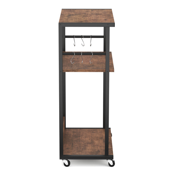 Druckerständer Vintage BONITA mit Rollen 44 x 82 x 30 cm