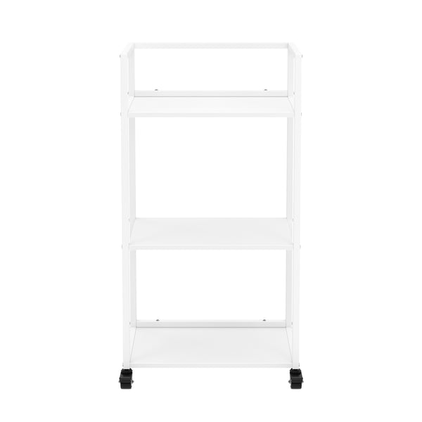 Druckerständer höhenverstellbar mit Rollen 53 x 102 x 35 cm weiss