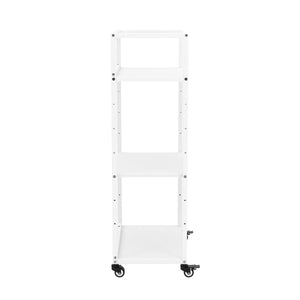 Druckerständer höhenverstellbar mit Rollen 53 x 102 x 35 cm weiss