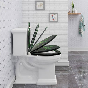 Duroplast Toilettensitz mit Absenkautomatik Bambus