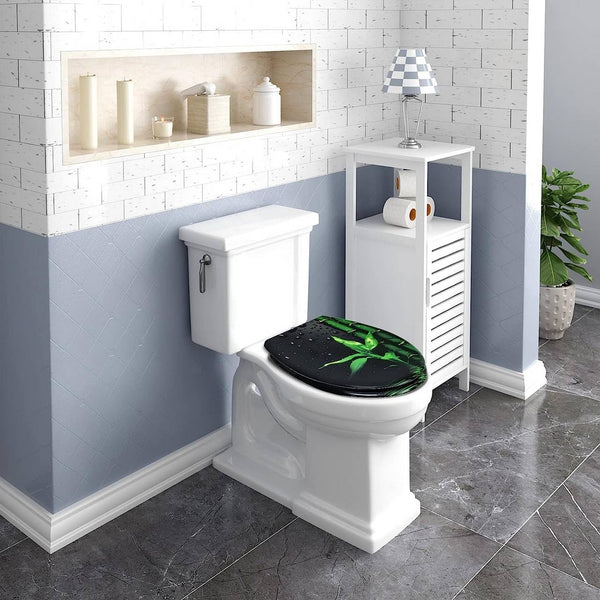 Duroplast Toilettensitz mit Absenkautomatik Bambus