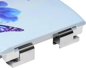 Duroplast Toilettensitz mit Absenkautomatik Blau Phalaenopsid