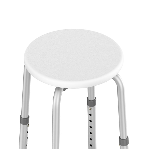 Duschhocker rund weiss