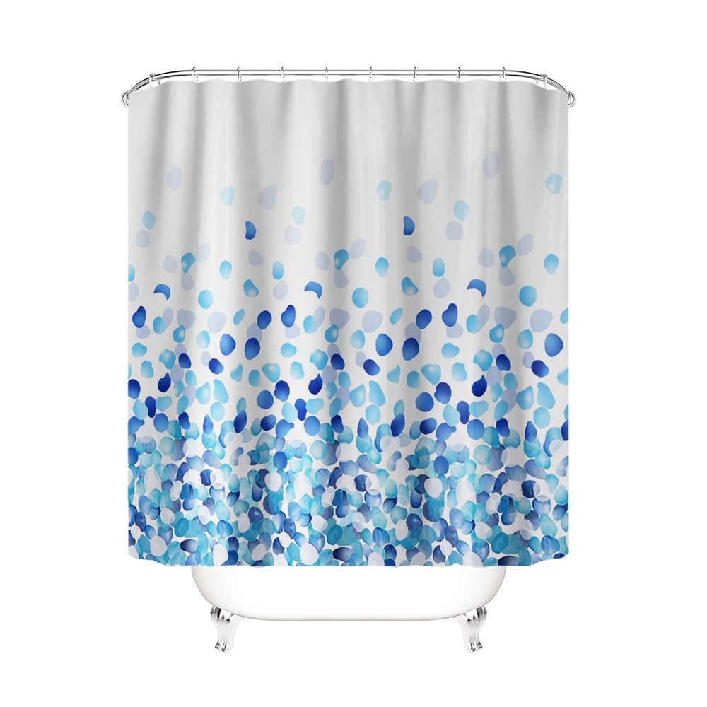 Tenda da doccia 180 x 200 cm con motivo a goccia di pioggia