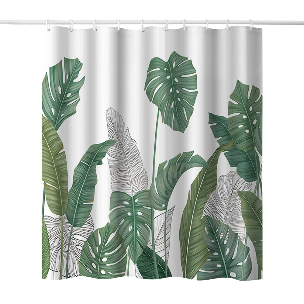 Tenda da doccia 180 x 210 cm foglie di banano