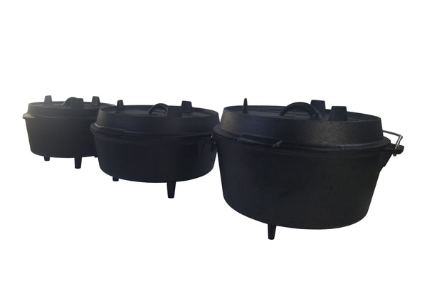 Set di pentole olandesi da 4,5 l con piedini