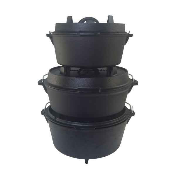 Set di pentole olandesi da 4,5 l con piedini