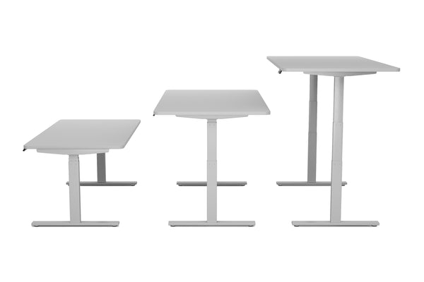 Schreibtisch Stehpult elektrisch grau 180 x 90 cm