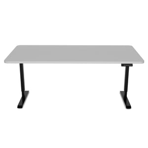 Bureau assis-debout électrique, gris/noir, 160 x 80 cm