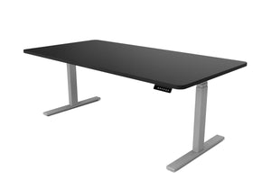 Electric standing desk, black/grey, 180 x 90 cm