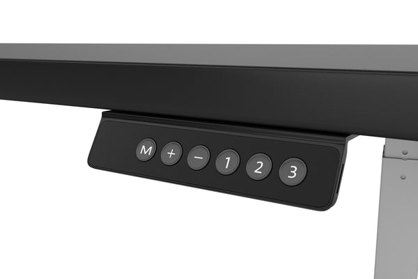 Stehpult elektrisch schwarz/grau 200 x 92 cm