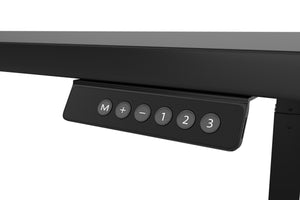 Bureau assis-debout électrique, noir, 200 x 92 cm