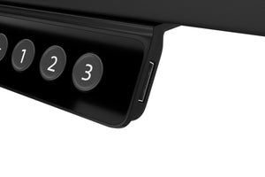 Electric standing desk, black, 160 x 80 cm