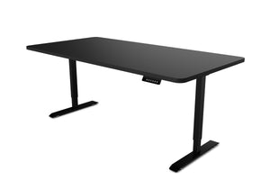 Electric standing desk, black, 160 x 80 cm