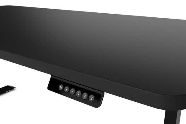 Electric standing desk, black, 160 x 80 cm