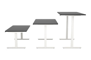 Electric standing desk, black/white, 180 x 90 cm