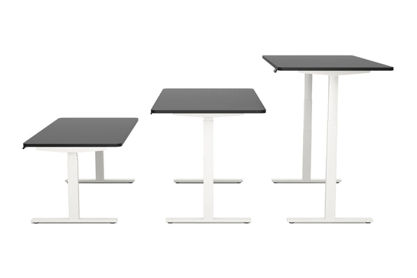 Electric standing desk, black/white, 180 x 90 cm