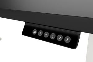Electric standing desk, black/white, 180 x 90 cm