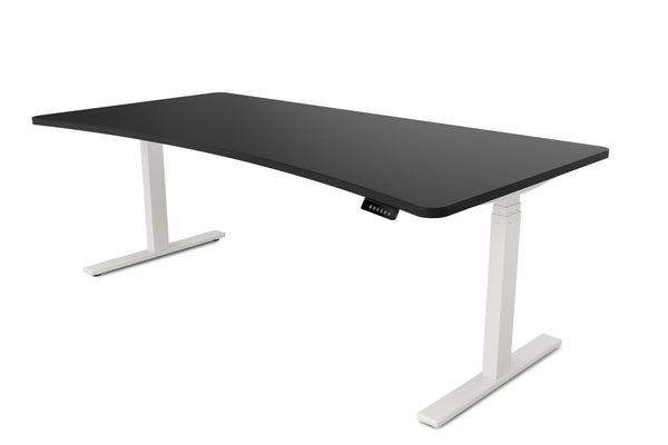 Stehpult elektrisch schwarz/weiss 200 x 92 cm