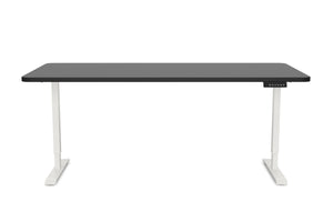 Electric standing desk, black/white, 160 x 80 cm