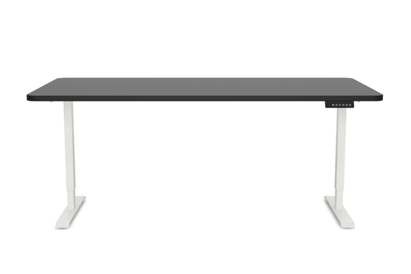 Electric standing desk, black/white, 160 x 80 cm