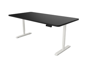 Electric standing desk, black/white, 160 x 80 cm