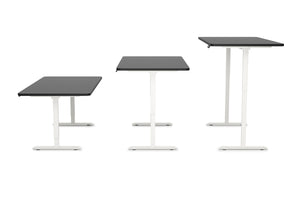 Electric standing desk, black/white, 160 x 80 cm