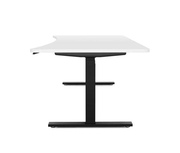 Stehpult elektrisch weiss/schwarz 200 x 92 cm