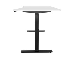 Stehpult elektrisch weiss/schwarz 200 x 92 cm