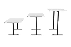 Electric standing desk, white/black, 160 x 80 cm