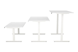 Bureau assis-debout électrique, blanc, 180 x 90 cm