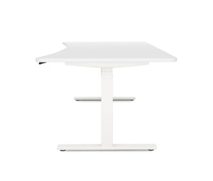 Bureau assis-debout électrique, blanc, 200 x 92 cm