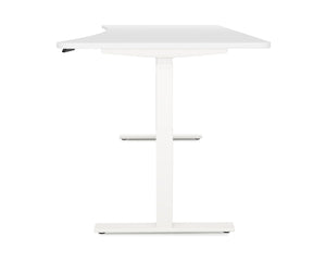 Bureau assis-debout électrique, blanc, 200 x 92 cm