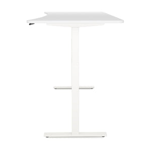 Bureau assis-debout électrique, blanc, 200 x 92 cm