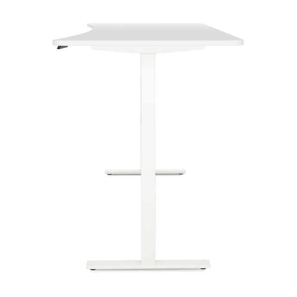 Bureau assis-debout électrique, blanc, 200 x 92 cm