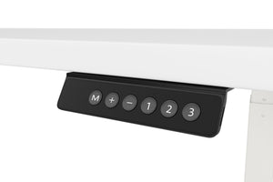 Bureau assis-debout électrique, blanc, 200 x 92 cm