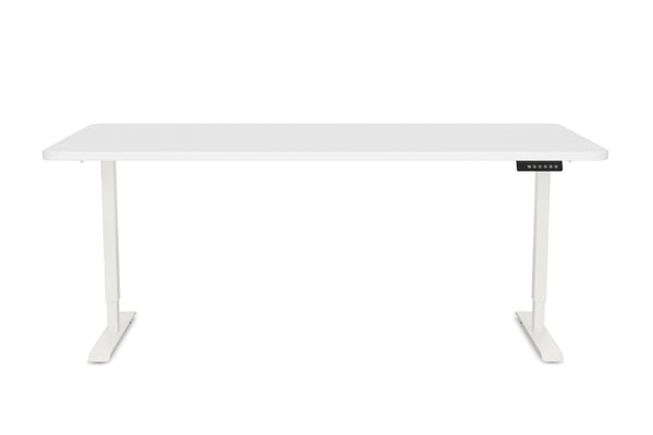 Bureau assis-debout électrique, blanc, 160 x 80 cm