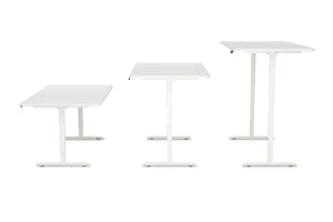 Bureau assis-debout électrique, blanc, 160 x 80 cm
