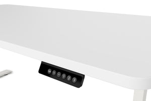 Bureau assis-debout électrique, blanc, 160 x 80 cm