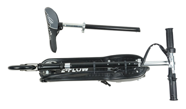 E-Scooter schwarz mit Sitz